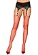 LEG AVENUE Damen Rhinestone Strumpfhose, 15 den, red, One Size
