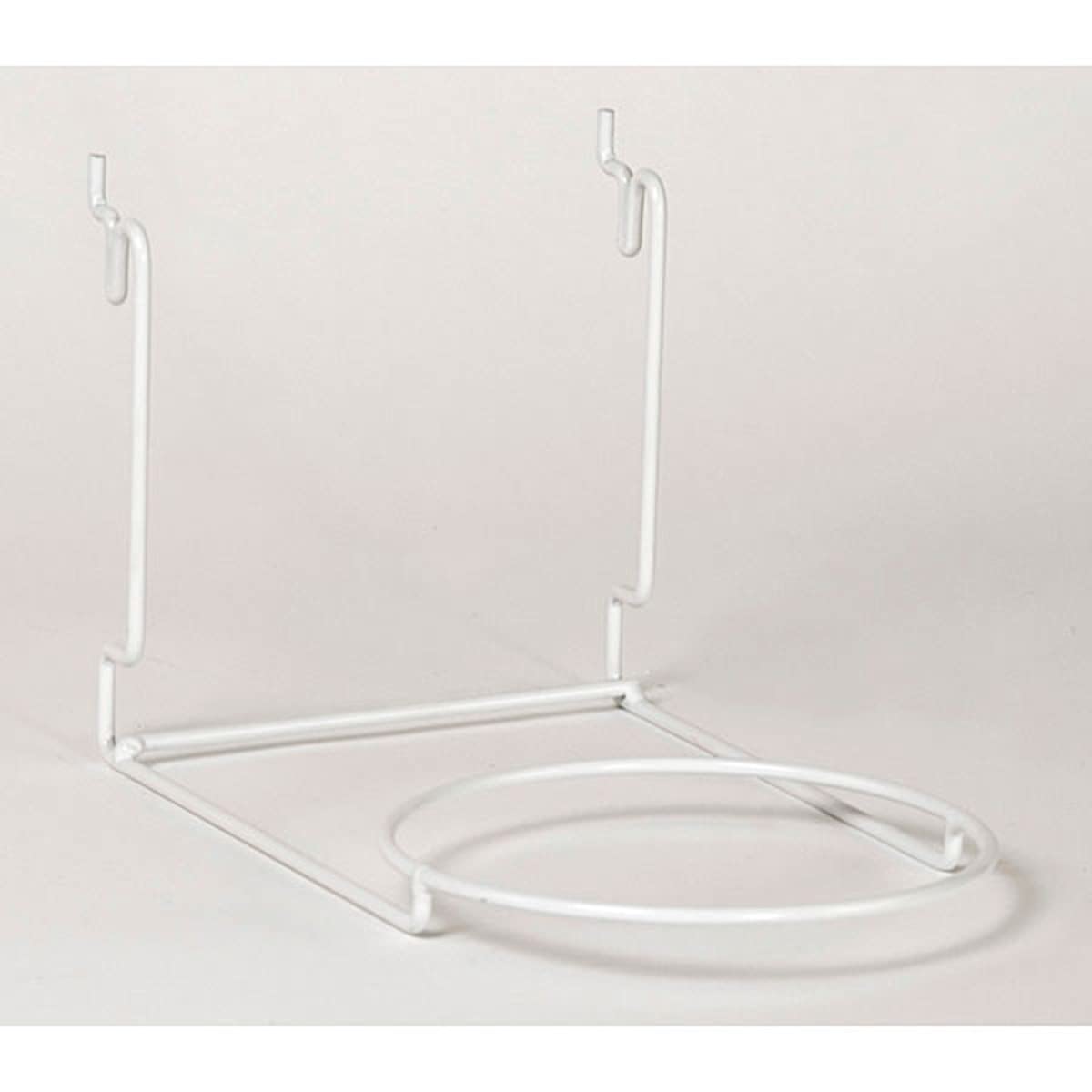 White Ball Holder Ring 6 Inches Dia fits Slatwall and Grid