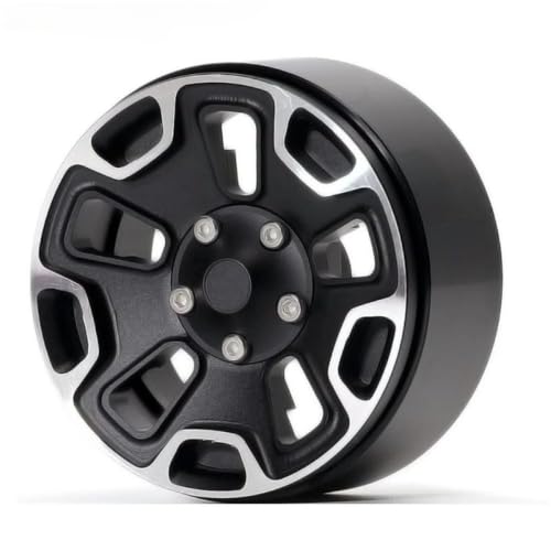 Moyeu Roues 1.9 Pouces RC en alliage d'aluminium noir pour Crawler 1/10 TRX4 Axial SCX10