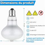 Adiwo lot de 2 ampoules chauffantes 100 W UVA culot E27 photo 2