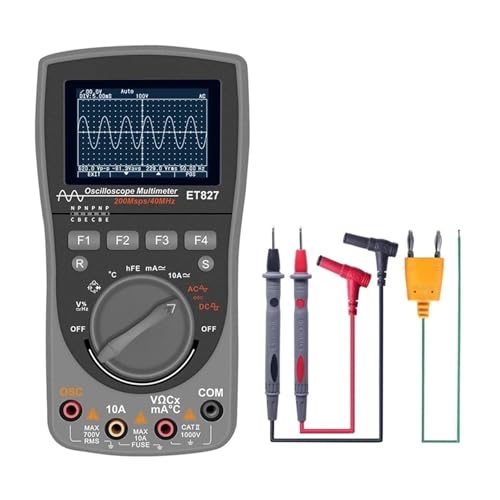ET827 200Ms/S 40MH/z ポータブルデジタルオシロスコープ 6000カウントマルチメーター アナログ帯域幅 多目的メンテナンステスト