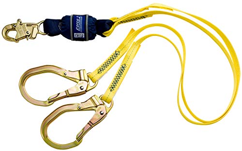 3M DBI-Sala Force2 100% Tie-Off Shock Absorbing Lanyard 1246159, Yellow, 6'. (1.8M), 1 Ea/Case