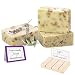 HARMONIFY All Natural Set of Soap Bars, Rose, Lavender, Olive Oil with Wooden Soap Dish, Assortment of Natural Hand-Made Soaps, Made in Europe