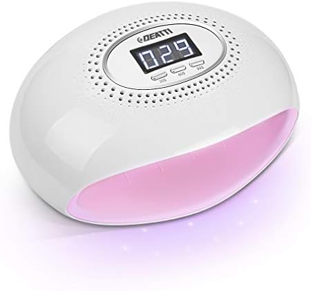 54W UV LED Gel Nail Lamp, Professional Nail Dryer with Hand Sensor,30/60/90 Seconds Timer Settings for Fingernail & Toenail Gel by DEATTI