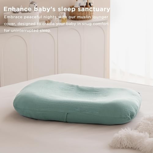 habibee Muslin Baby Lounger Cover, Baby Lounger Pillow Covers for Newborn — view 4