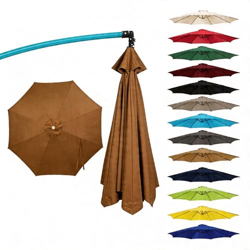 11FT Cantilever Patio Umbrella Replacement Canopy, 8 Ribs 64"-66"
