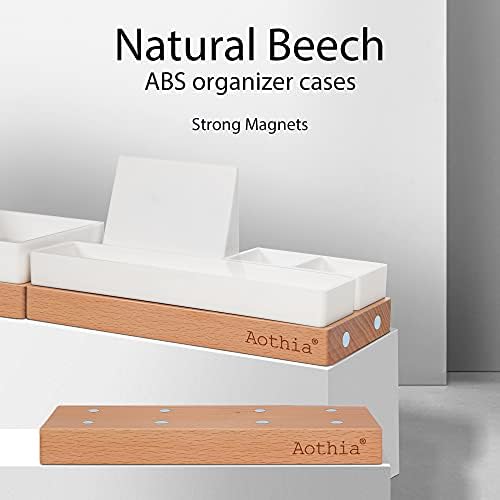 Aothia White Desk Organizer set-Adjustable Pencil Holder, Phone Stand,Sticky Note Tray and Office Supplies, Office Accessories Storage, Desktop Organiser for Home/Office (White)
