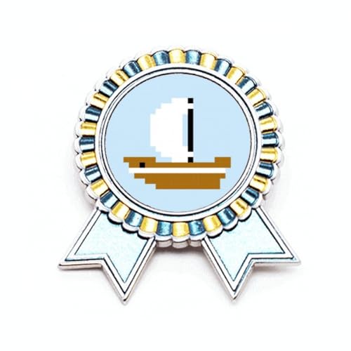 Broche pixel de mer en métal M pour sublimer vos tenues de vacances à la plage