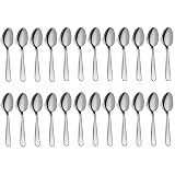 24-Piece Dinner Spoons Set, Funnydin 6.7" Stainless Steel Spoons Silverware, Durable Dessert Spoons,