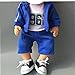 TOSSPER 1 Set 18 Pollici Boy Vestiti Set Sport Cappotto Camicia Pantaloni Baseball Cappellino Bambola Bambola Accessori Accessori per Bambini Regalo Casuale