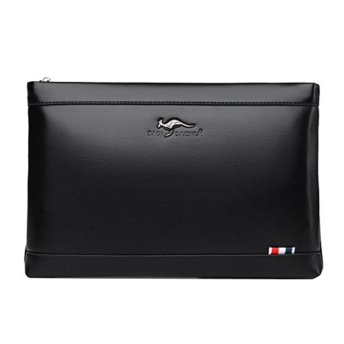 Aideal Pochette Uomo da Polso in Pelle PU Cartella Portadocumenti Borsetta a mano Organizer per la...