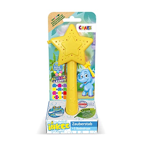 INKEE Wand, Varita Mágica para bañera en Forma de Estrella, para utilzar con Bombas de baño Drops y Fruity Pack, no Incluye Bombas de baño para niños