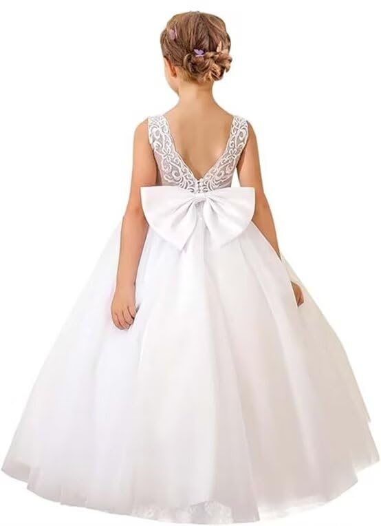 Flower Girl Dress Toddler First Communion Dress Tulle Princess Pageant Formal Dresses Birthday Party Prom Ball Gown3