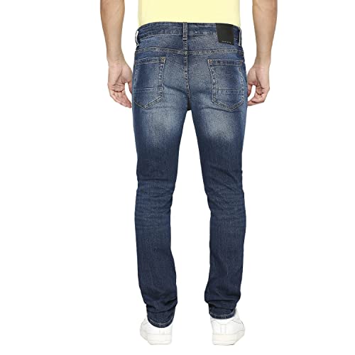 Image of Spykar Men's Kano Slim Fit Mid-Rise Jeans (Ankle Length)