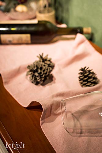 Pink Table Runner Rustic Table Runner Cotton Fabric Table Decor Wedding Baby Shower Home Kitchen Birthday Party, Pink 12X108 Inches #TOP2