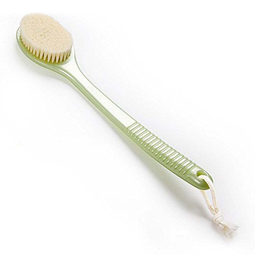 KINGLAKE Bath Brush Shower Back Brush Exfoliating Scrubber With Soft Bristles Long Handle Light Green