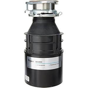 Whirlpool GC2000PE 1/2 hp in Sink Disposer with power cord, Black