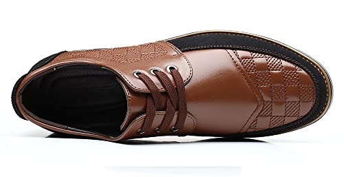 Santimon Mens Casual Genuine Leather Sneakers Comfort Oxfords Business Work Dress Shoes4