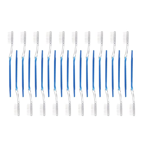 Fomiyes Cepillo De Dientes Desechable De 30 Unidades, Protección Del Medio Ambiente, Paquete A Granel De Cepillo De Dientes Con Cerdas Cómodas Para Viajes, Hotel, Huésped, Camping (Azul)