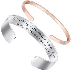 Bracelet Gifts for Mom/Bonus Mom Gifts Bracelet For Stepmom, Mother of The Groom Gifts Mother In Law Gifts From Daughter In Law Bangle Bracelets