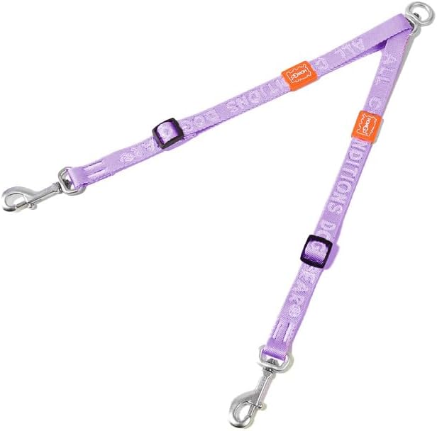 Guia Dupla para Cães HOWGO com Giro 360° Antienrosco Lavender Pro S-M Splitter
