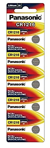 Panasonic CR2025 3-V Battery Set, 5 Pieces - Silver