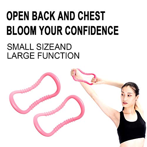 Ajcoflt 2 pcs Yoga Círculo Resistência Ao Estiramento Anel Pilates Fascia Massagem para Relaxamento