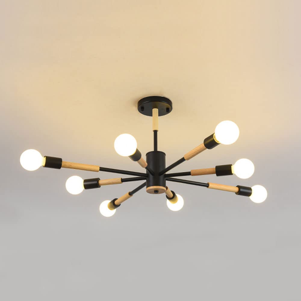 Plafonnier industriel 6 lumières en métal noble et durable