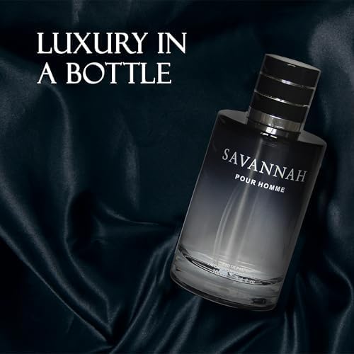 Image of AFLUXE 2PCS Men's Cologne Eau De Toilette Valentine Milano Savannah 3.4 Fl Oz Each Fresh Romantic Scent Daily Wear Perfume for Men
