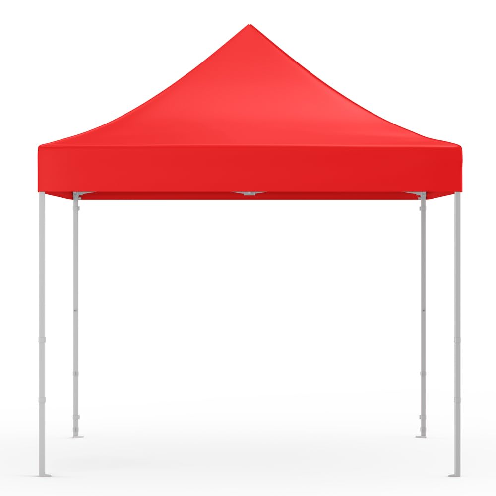 Printodelivery Gazebo Portable Canopy Tent 10x10 Ft_ Red Waterproof & UV Resistant Outdoor Tent & Promotional Activity, Adjustable Height, Easy Installation, Canopy for Outdoor & Terrace Garden
