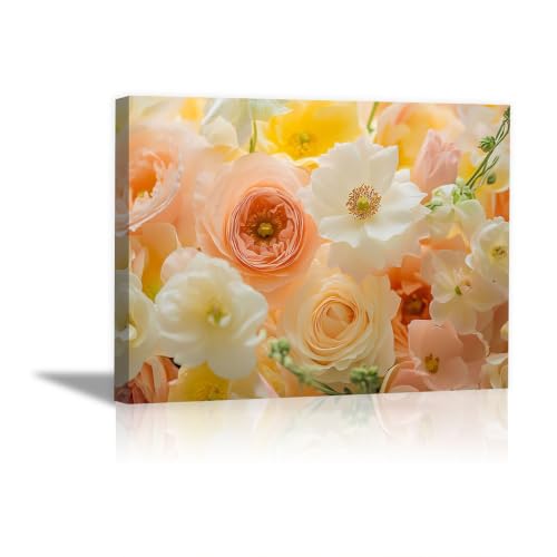 Tableau sur toile anémones pour habiller un mur vide avec élégance pastel