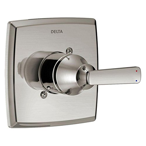 Delta Faucet Ashlyn 14 Series Single-Function Brushed Nickel Shower Valve Trim Kit, Shower Handle, Delta Shower Trim Kit, Stainless T14064-SS (Valve Not Included)