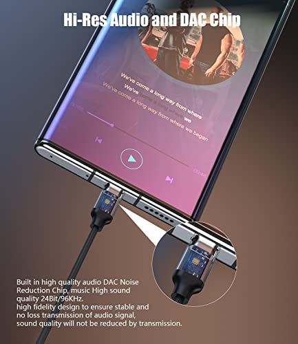 Eanetf Usb C To 3.5Mm Audio Adapter Type C Female Headphone Jack Adapter Hi-Res Dac Cable For Samsung S21 Note 20 Ultra S20 Fe Sony Xz2 Xz3 Google Pixel 5 4 3Xl #TOP2