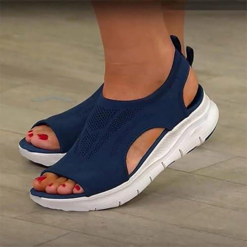 Women's Breathable Orthopedic Sandals 2025，Soft Mat Diabetic Sandals，Summer Comfortable Walking Tennis Shoes Sandals Arch Support Wide Fit Plantar Fasciitis Sport Summer Dressy Shoes for Wome2