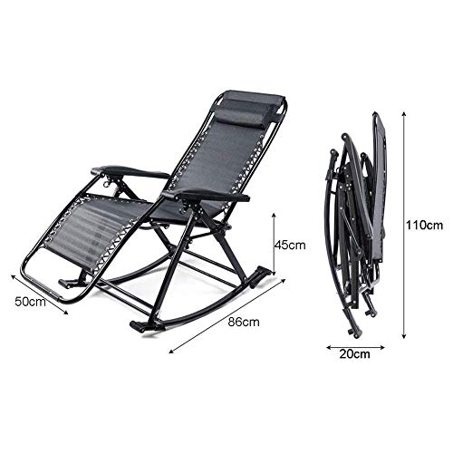 DFJU Cadeira de balanço confortável Almofadas Ith Chaise Lounges Espreguiçadeiras de gravidade zero