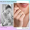 S925 Silber Anti Stress Ring Verstellbare, Anxiety Ring Silber mit Perlen, Frauen Damen Antistress Ringe Linderung von Angst Fidget Ring Offene Stressringe Angstring Schmuck für Frauen (Silber) #2