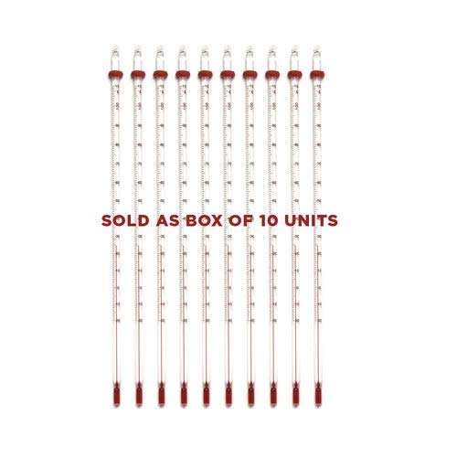 Sper Scientific 737000, Partial Immersion Thermometer 0 to 230 deg F (5 Packs of 10 pcs)