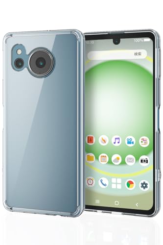 Elecom PM-S234HVCKCR AQUOS Sense8 (SH-54D / SHG11) Case, Hybrid Cover, Shockproof, Shock Absorption, Thin, Camera Lens Protection Design, Strap Hole, Clear