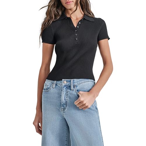 DKNY Women's Polo Trendy Ribbed Soft Sweater2