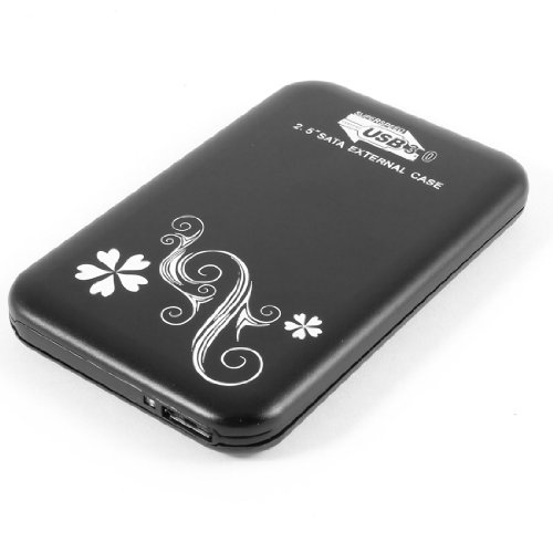 Caja externa de disco duro 2.5" USB 3.0 aluminio negra miniatura 1