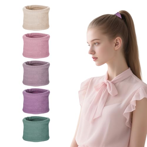 10 Stück Dickes Baumwolle Haargummi Damen, Metallfreies, Rutschfestes Haargummi, Einziehbare Elastische Haargummis Klein für Männer und Frauen für Den Täglichen Gebrauch, Den Sport (Farbig)