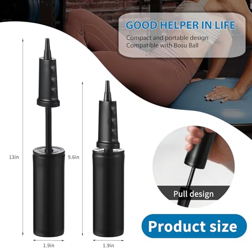 Exercise Ball Pump Compatible with Bosu Balance Trainer, Hand Air Pump for Exercise Ball, Portable Hand Pump for Inflatables, for Fitness and Yoga Balls Inflator