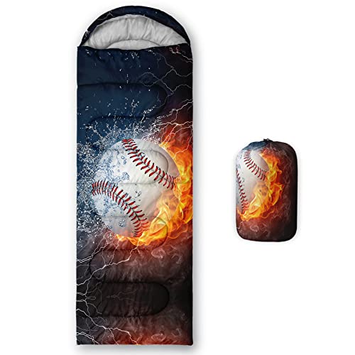 Image of QOOMO Axolotl Cute Camping Sleeping Bags,3 Season Warm & Cool Weather,Lightweight,Waterproof Sleeping Bags for Adults & Kids,Traveling,and Outdoors