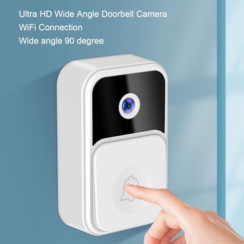Zunate Wireless Video Doorbell Camera WiFi HD Security Camera 90° Wide Angle Night Vision 2-Way Audio Up to 128GB SD Card Storage - Image 3