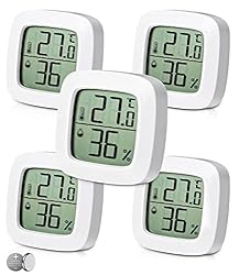 Jissta 5 Piezas Higrometro Termometro Digital Casa...: 