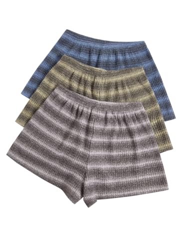 Image of SOLY HUX Women's Summer Shorts 3 Packs Casual Comfy Shorts Sets