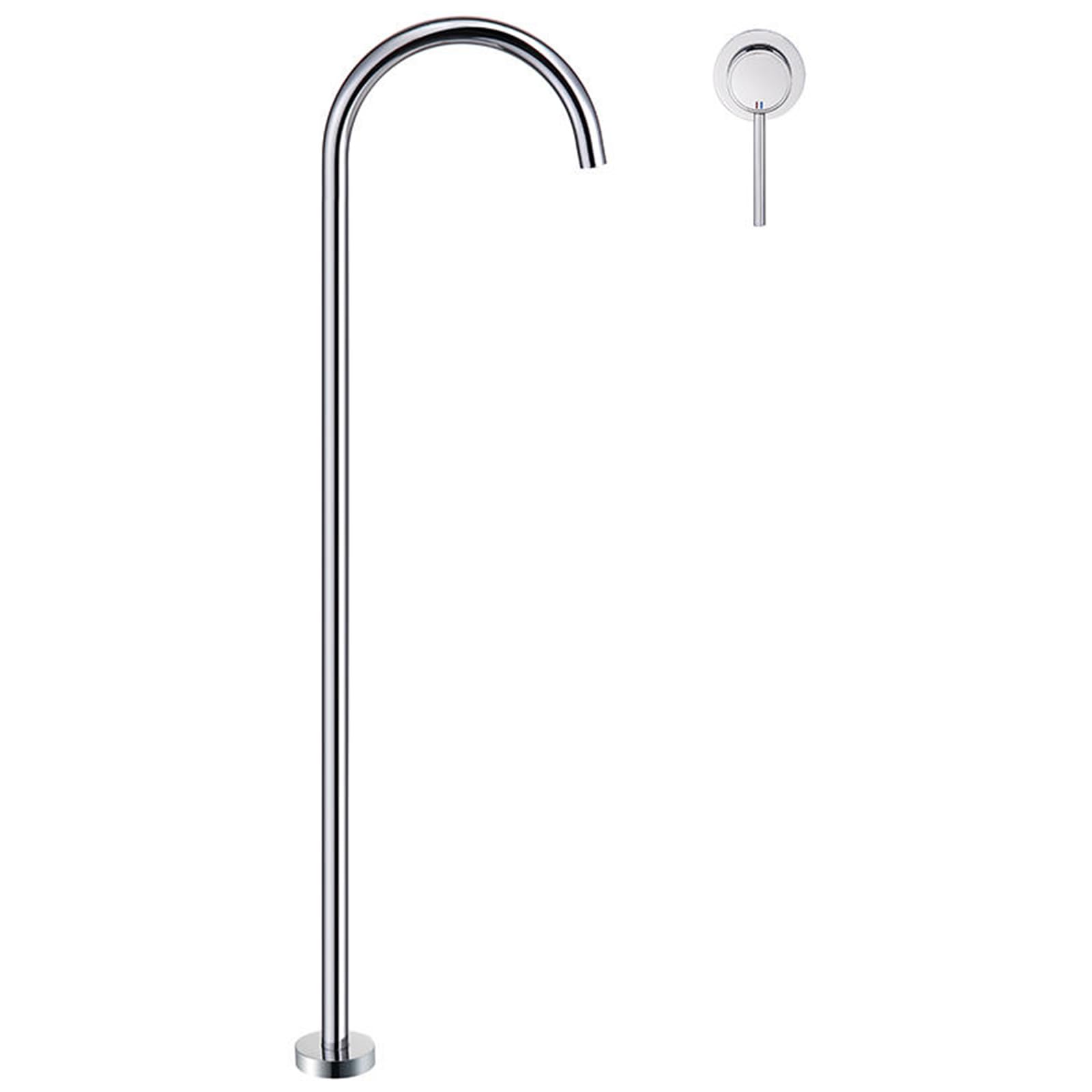 JYBNBBE Modern Bath Shower Mixer Tap Floor Standing Bath Tub Taps Hot and Cold Brass Wall Faucet Concealed Freestanding Bathtub Faucet Chrome Made in China (Chrome)