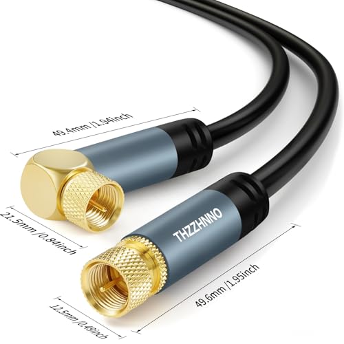 Thzzhnno TV-404-2.0M Aerial F-Type Connector Coaxial Cable 6.6Ft thumb #4