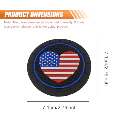2PCS Inserto para Portavasos de Auto con Bandera Americana miniatura 2