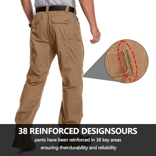 Jessie Kidden Men's Flex Stretch Tactical Pants, Water Resistant Ripstop Cargo Pants Lightweight BDU Outdoor Work Hiking2